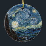 Van Gogh Starry Night Ceramic Ornament<br><div class="desc">Vincent Van Gogh Starry Night masterpiece,  vintage artwork on modern day products from Zazilicious</div>