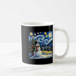 Van Gogh Starry Night Christmas Snowman Winter Sno Coffee Mug