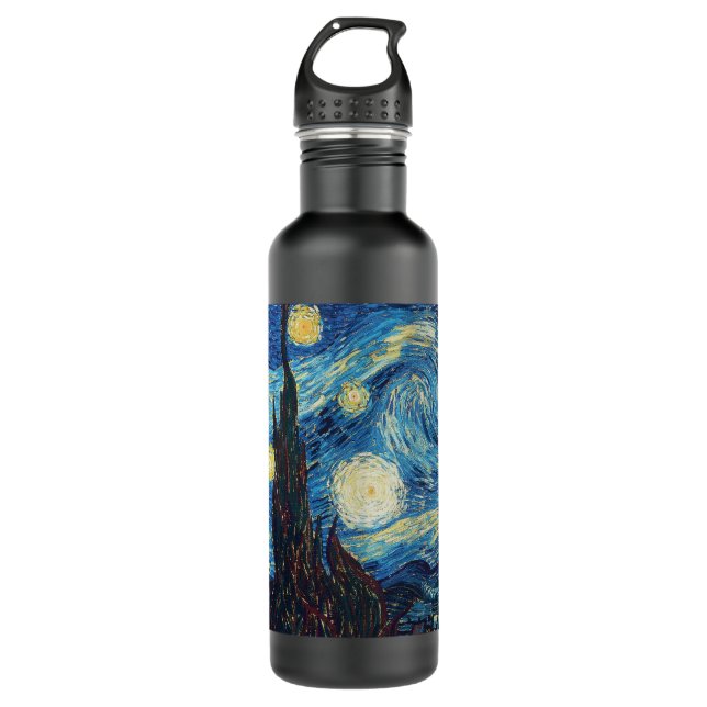 Van Gogh Starry Night Classic Impressionism Art 710 Ml Water Bottle (Front)