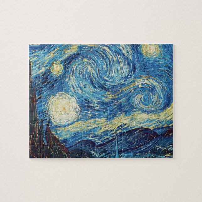 Van Gogh Starry Night Classic Impressionism Art Jigsaw Puzzle (Horizontal)
