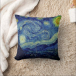 Van Gogh Starry Night Cushion<br><div class="desc">Vincent Van Gogh's " The Starry Night" artwork is featured on this throw pillow. A nighttime sky so alive with sumptuous swirls! **Check out related products with this design in our store and discover more amazing options with this wonderful image: https://www.zazzle.com/collections/arty_gifts_for_the_van_gogh_fan_in_your_life-119079521028472120?rf=238919973384052768</div>