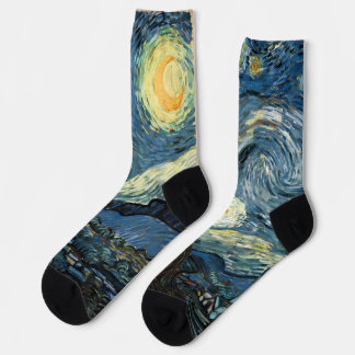 Van Gogh Starry Night Design Socks