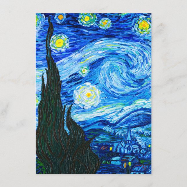 Van Gogh Starry Night Enclosure Card (Front)
