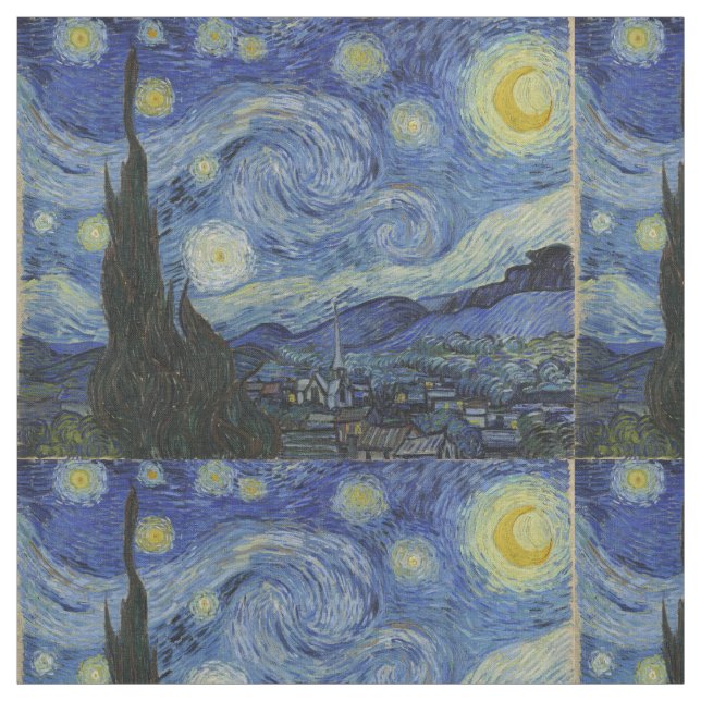 Van Gogh Starry Night Fabric (Swatch)