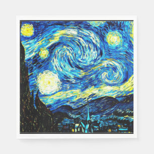 Van Gogh - Starry Night, famous painting Napkin