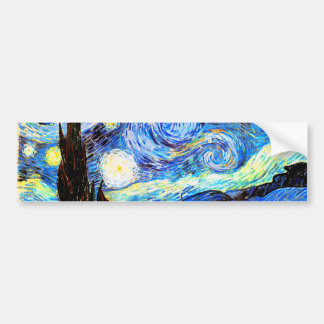 Van Gogh Starry Night Fine Art Bumper Sticker