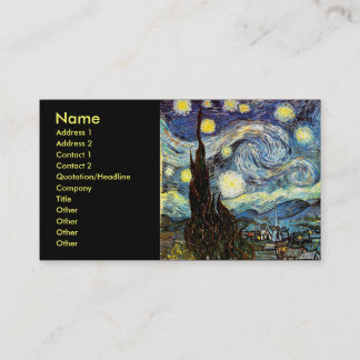 Van Gogh Starry Night Fine Art Business Card