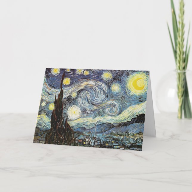 Van Gogh Starry Night Fine Art Card (Front)