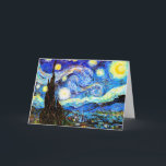 Van Gogh Starry Night Fine Art Card<br><div class="desc">Starry Night,  fine art by Vincent van Gogh.</div>