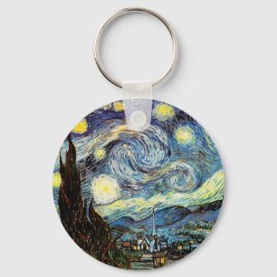Van Gogh Starry Night Fine Art Key Ring