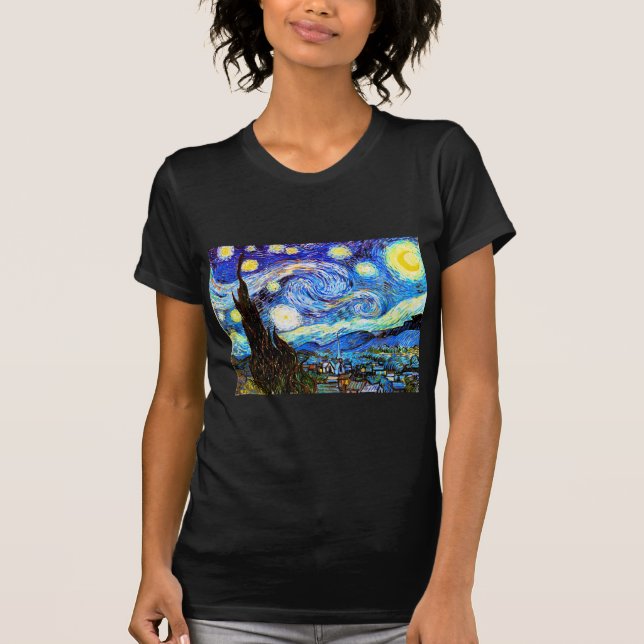 Van Gogh Starry Night Fine Art T-Shirt (Front)