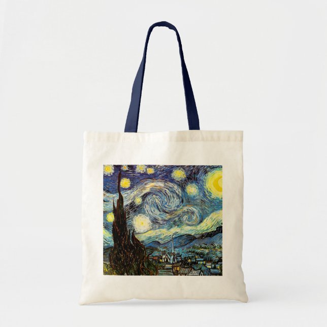 Van Gogh Starry Night Fine Art Tote Bag (Front)
