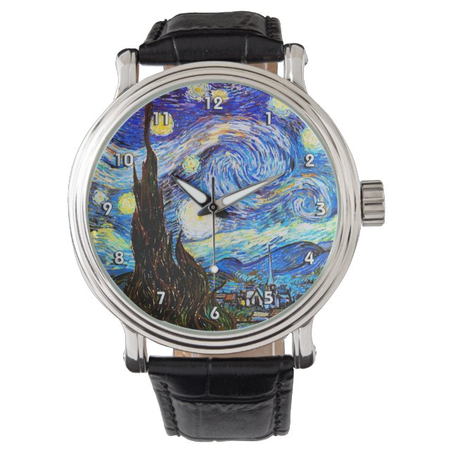 Van Gogh Starry Night Fine Art Watch (Front)