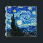 Van Gogh Starry Night Impressionism Art Notebook<br><div class="desc">Vincent Van Gogh ‘The Starry Night (1889)’ / ‘La nuit etoilee’ spiral bound notebook features one of the most prolific painting of the Dutch Impressionist artist Vincent Van Gogh. You will definitely want Van Gogh’s art masterpiece ‘The Starry Night’ on your writing journal. Get your Van Gogh Starry Night notepad...</div>