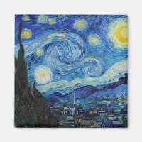 Van Gogh Starry Night. Impressionism vintage art