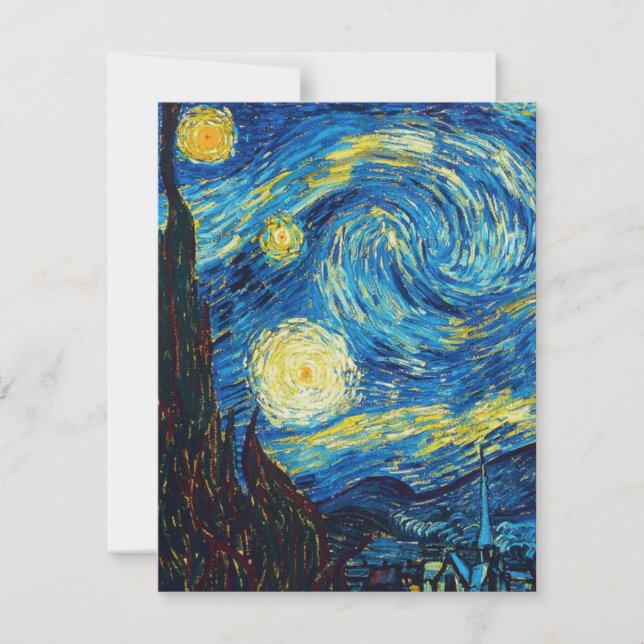 Van Gogh Starry Night Inivtations (Front)