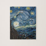 Van Gogh Starry Night Jigsaw Puzzle<br><div class="desc">Vincent Van Gogh Starry Night masterpiece,  vintage artwork on modern day products from Zazilicious</div>