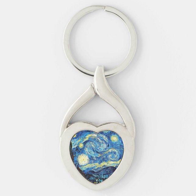 Van Gogh - Starry Night Key Ring (Front)