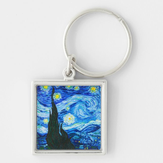 Van Gogh Starry Night Key Ring (Front)