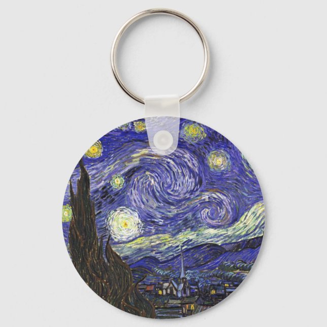 Van Gogh Starry Night Key Ring (Front)