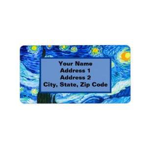 Van Gogh Starry Night Label