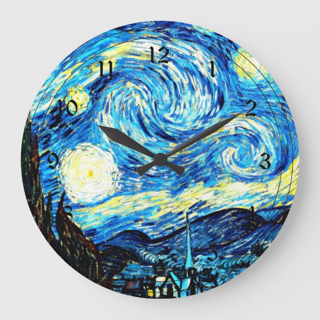 Van Gogh - Starry Night Large Clock (Front)