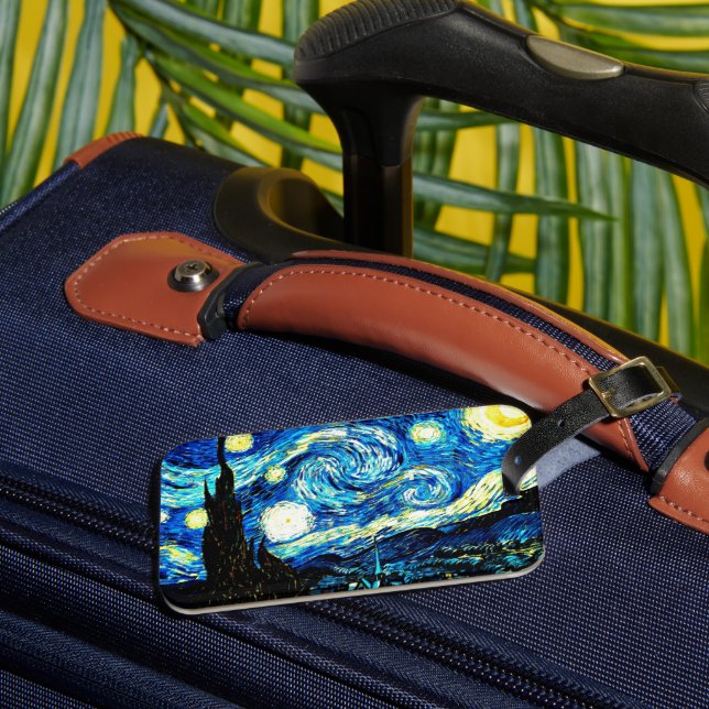 Van Gogh - Starry Night Luggage Tag (Front Insitu 3)