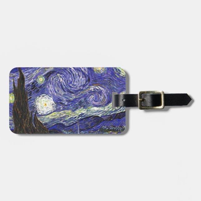 Van Gogh Starry Night Luggage Tag (Front Horizontal)