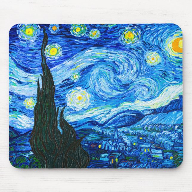Van Gogh Starry Night Mouse Pad (Front)