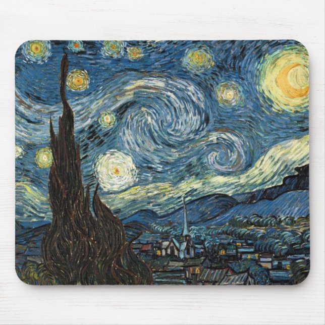 Van Gogh Starry Night Mouse Pad (Front)