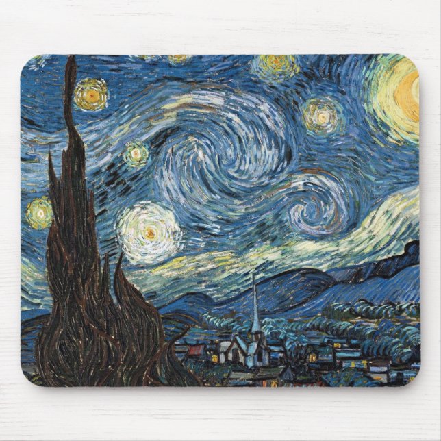 Van Gogh Starry Night Mouse Pad (Front)
