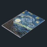 Van Gogh Starry Night Notebook<br><div class="desc">Vincent Van Gogh Starry Night masterpiece,  vintage artwork on modern day products from Zazilicious</div>