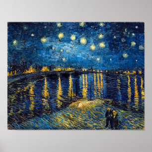 Van Gogh Starry Night on the Rhone Poster