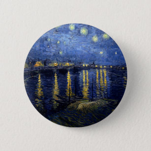 Van Gogh Starry Night Over Rhone 6 Cm Round Badge
