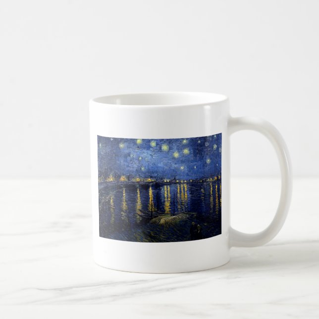 Van Gogh Starry Night Over Rhone Coffee Mug (Right)