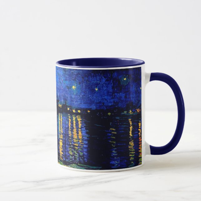 Van Gogh Starry Night Over Rhone  (F474) Fine Art Mug (Right)