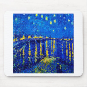 Van Gogh Starry Night Over Rhone Mouse Pad