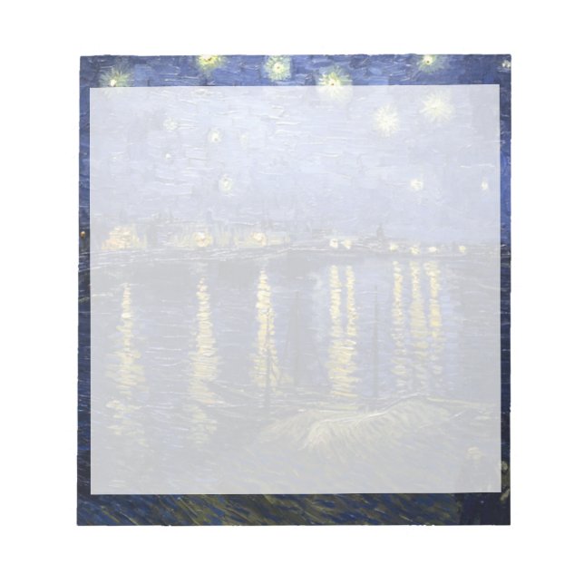 Van Gogh | Starry Night Over The Rhone | 1888 Notepad (Front)