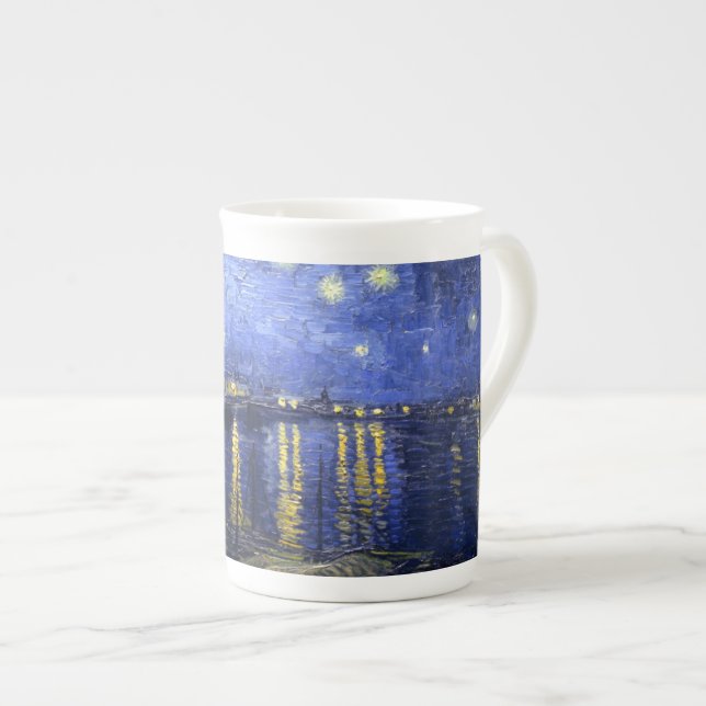 Van Gogh: Starry Night Over the Rhone Bone China Mug (Front Right)