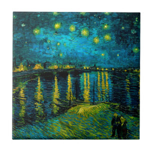 Van Gogh Starry Night Over the Rhône  Ceramic Tile