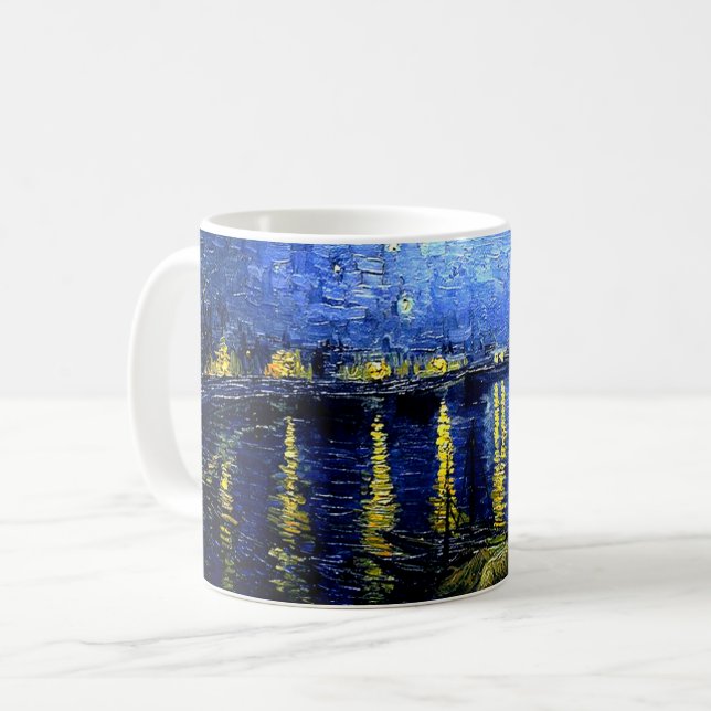 Van Gogh - Starry Night over the Rhone Coffee Mug (Front Left)