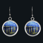 Van Gogh - Starry Night over the Rhone Earrings<br><div class="desc">Vincent van Gogh artwork,  Starry Night over the Rhone</div>