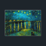 Van Gogh Starry Night Over the Rhône  Enclosure Card<br><div class="desc">Enclosure Cards featuring Vincent van Gogh’s oil painting Starry Night Over the Rhône (1888). Shining yellow stars decorate the blue night sky as a couple strolls along a riverbank in Arles. A perfect gift for fans of Post-Impressionism and Dutch art.</div>