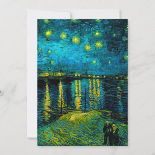 Van Gogh Starry Night Over the Rhône  Invitation
