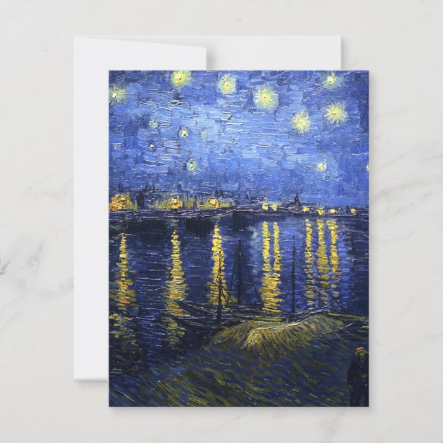 Van Gogh Starry Night Over The Rhone Invitations (Front)