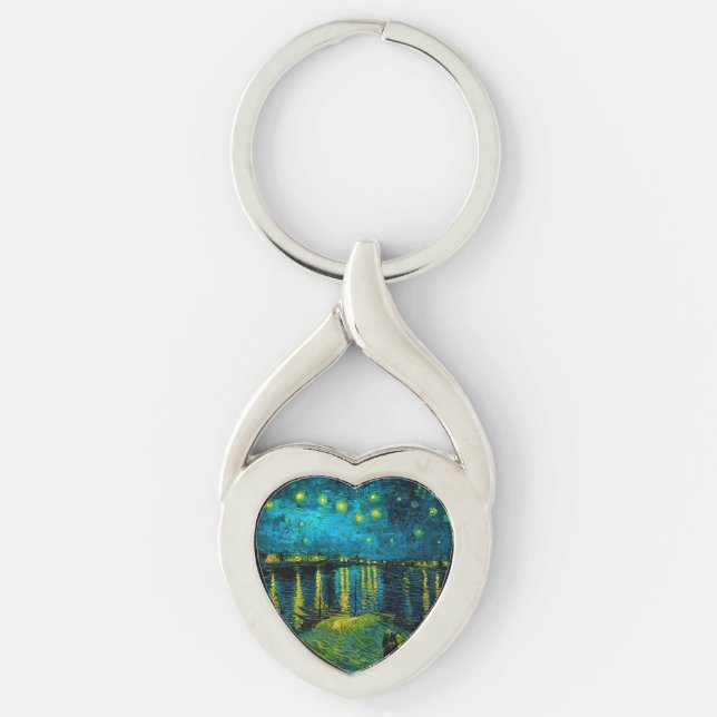 Van Gogh Starry Night Over the Rhône  Key Ring (Front)
