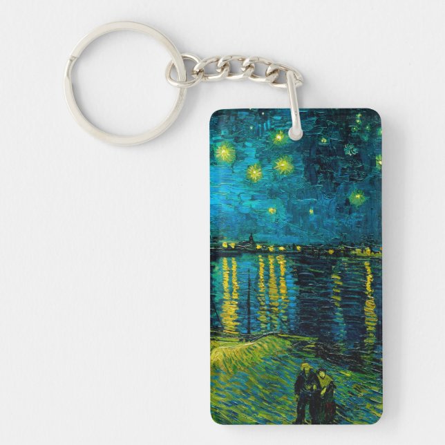Van Gogh Starry Night Over the Rhône  Key Ring (Front)