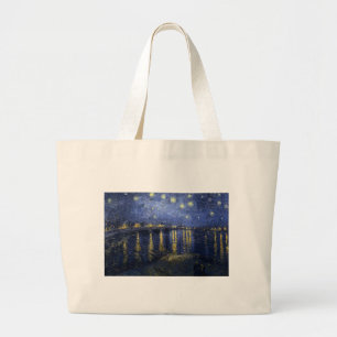 Van Gogh Starry Night Over the Rhone Large Tote Bag