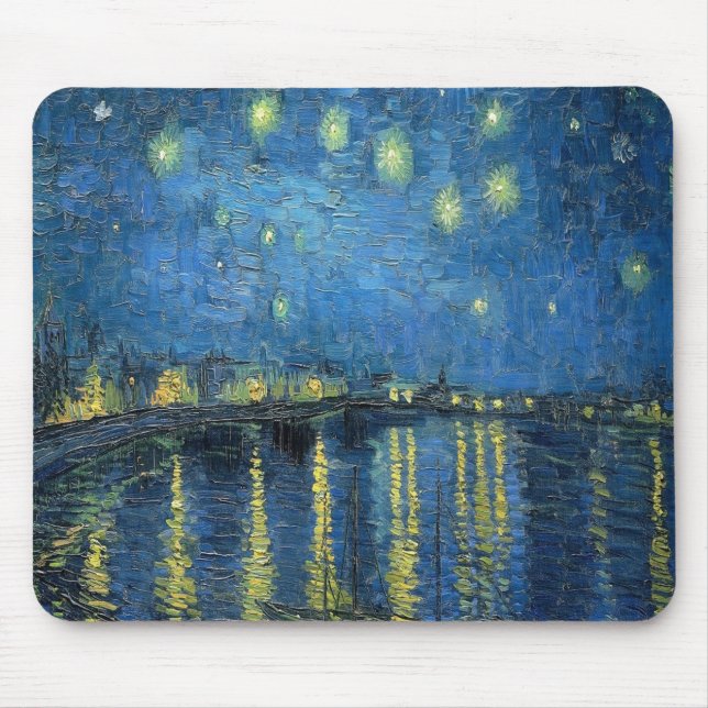 Van Gogh Starry Night Over the Rhone  Mouse Pad (Front)