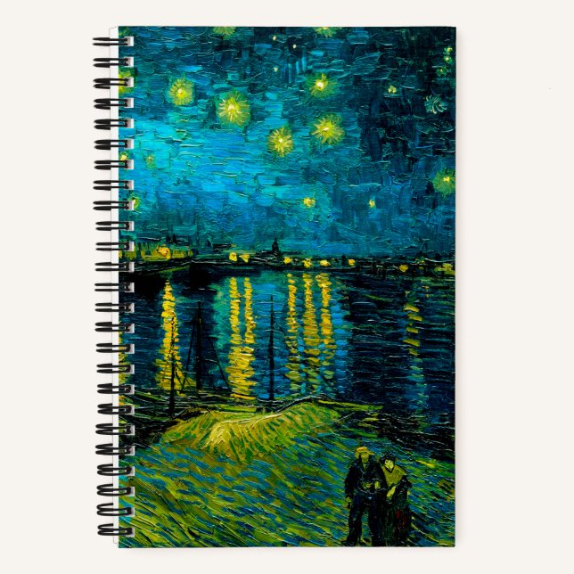 Van Gogh Starry Night Over the Rhône  Notebook (Front)